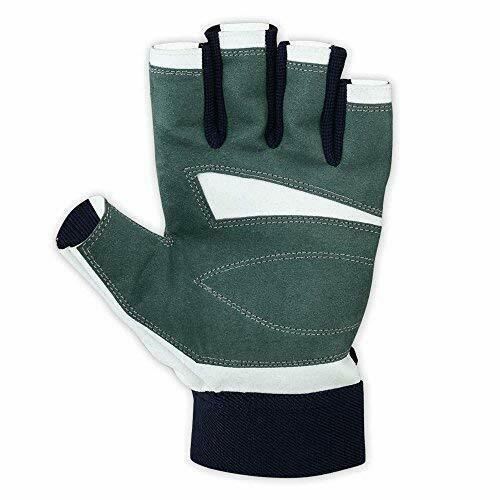 Load image into Gallery viewer, Sailing Gloves All Cut Fingers Glove Blue Green Amara Leather