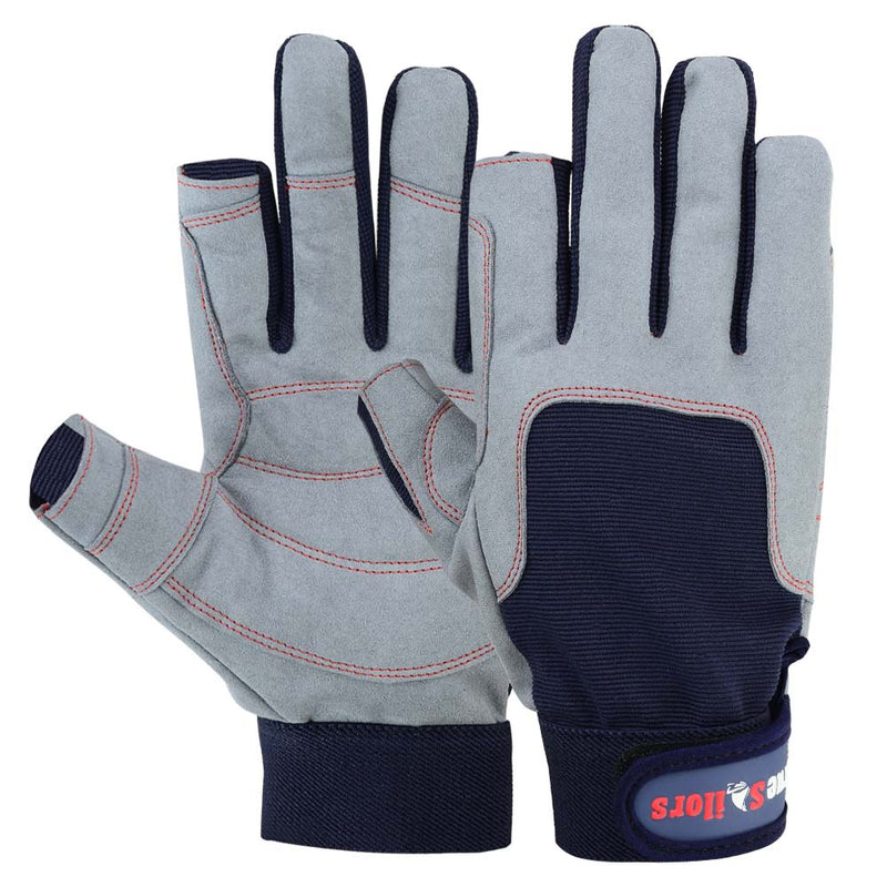 Load image into Gallery viewer, True Sailors Sailing Gloves 2 Cut Fingers Glove Blue Gray