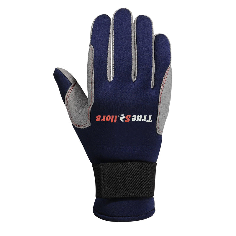 Load image into Gallery viewer, Sailing Gloves Full Finger Cold Weather Blue Grey Amara Neoprene