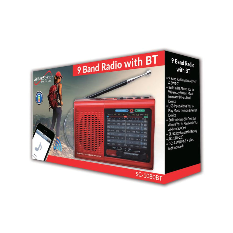 Load image into Gallery viewer, Supersonic 9 Band Radio With Bluetooth