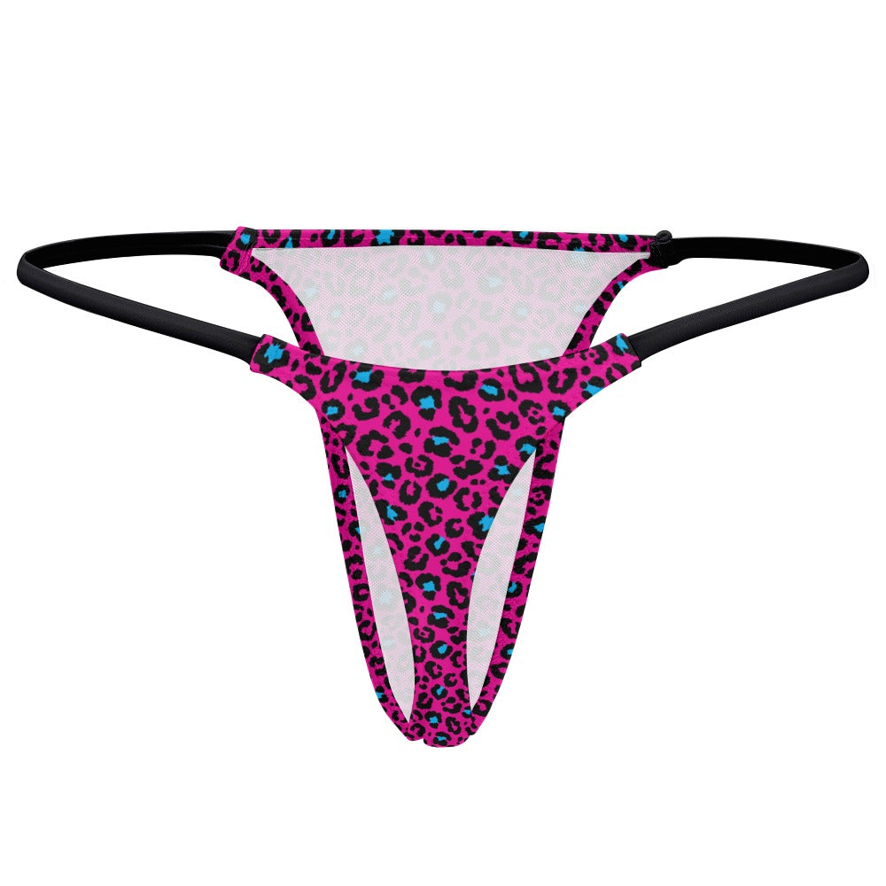 Pink Leopard Thong