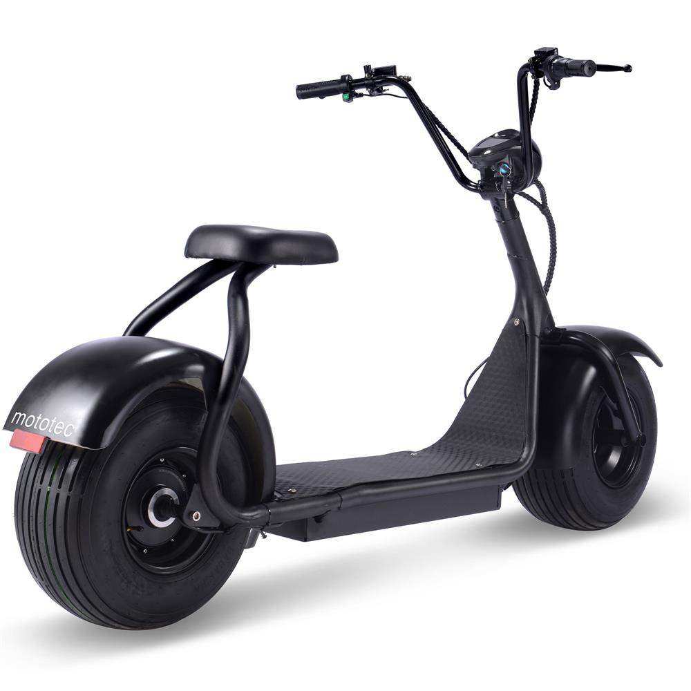Fat Tire 60v 18ah 2000w Lithium Electric Scooter Black - Skoutley Outdoors LLC