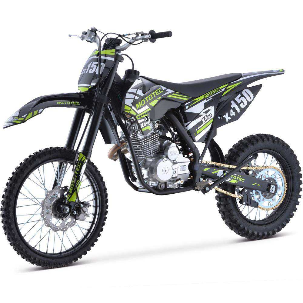 Mototec X4 150cc 4-stroke Gas Dirt Bike Black - Skoutley Outdoors LLC