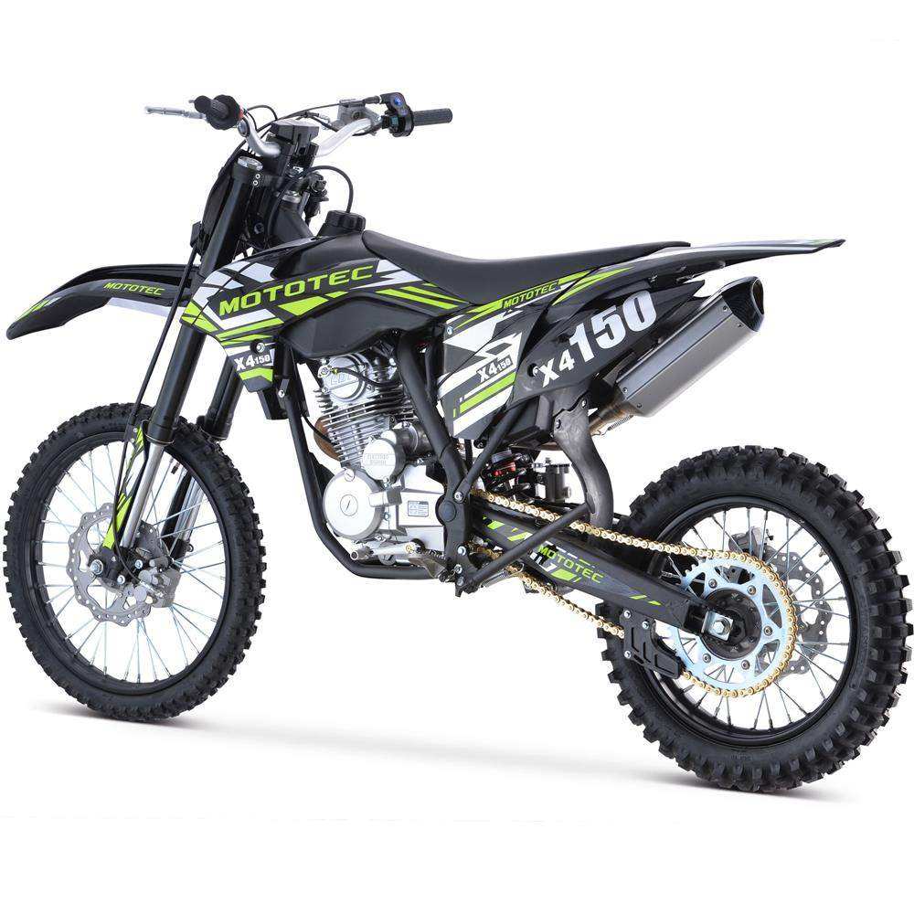 Mototec X4 150cc 4-stroke Gas Dirt Bike Black - Skoutley Outdoors LLC