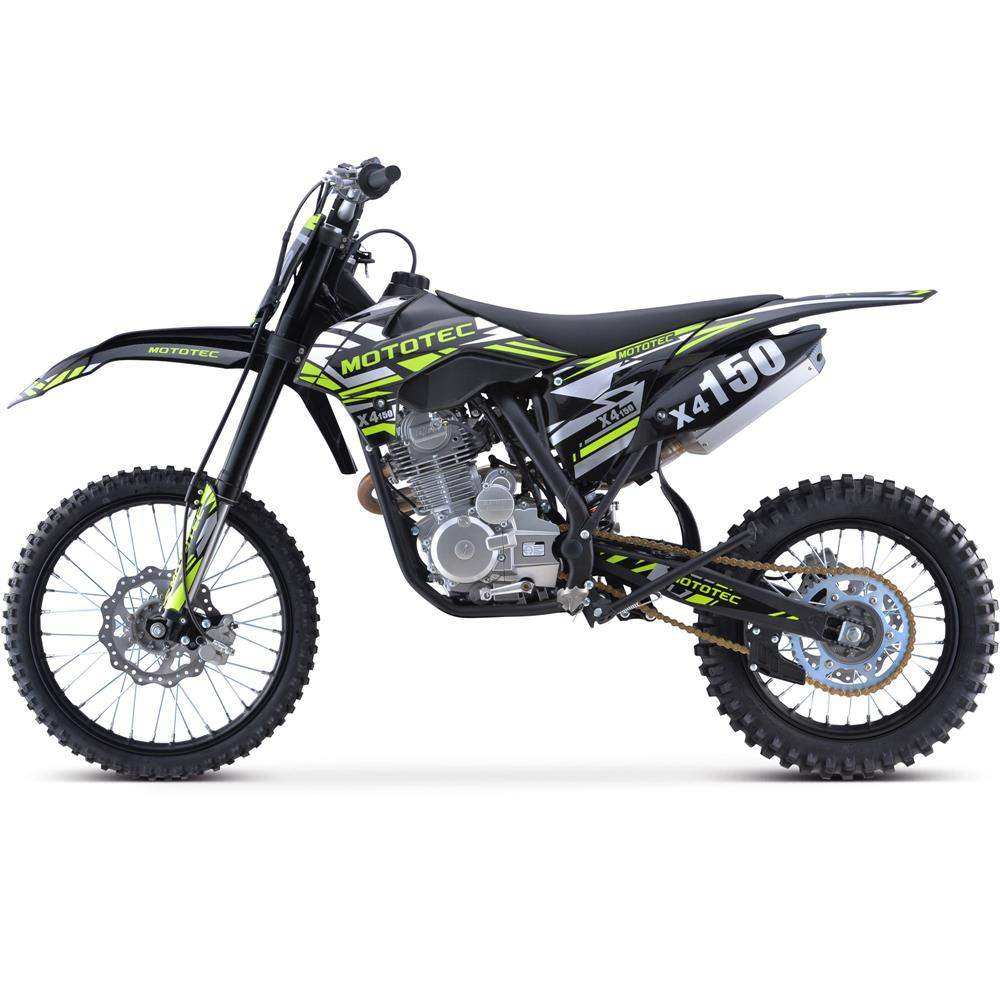 Mototec X4 150cc 4-stroke Gas Dirt Bike Black - Skoutley Outdoors LLC