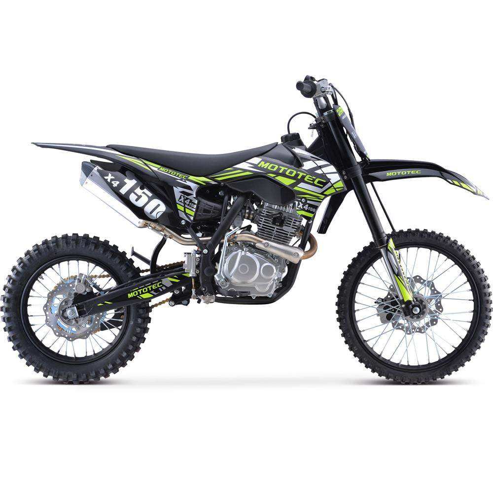 Mototec X4 150cc 4-stroke Gas Dirt Bike Black - Skoutley Outdoors LLC