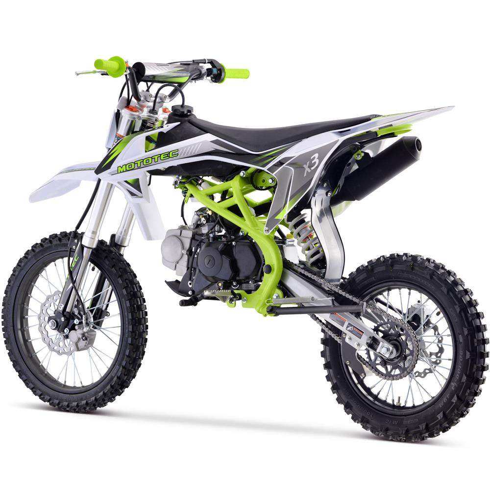 Mototec X3 125cc 4-stroke Gas Dirt Bike Green - Skoutley Outdoors LLC