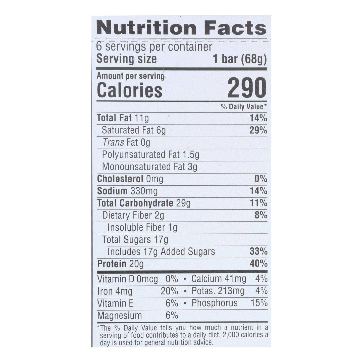 Clif Bar Builder's Protein - Case Of 6 - 6/2.4 Oz - Skoutley Outdoors LLC
