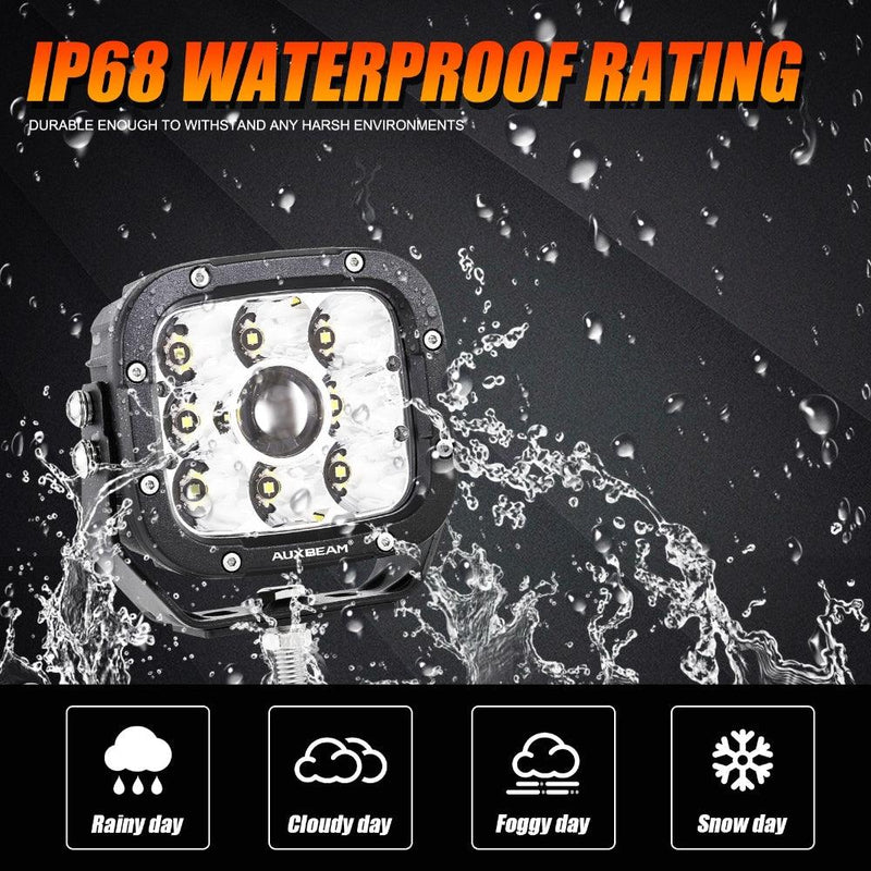 Load image into Gallery viewer, 5 Inch 110W White/Amber LED Driving Lights Pods Light with A-Pillar Mounting Bracket For Ford Bronco 2/4 Door 2021 2022