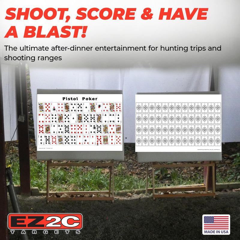 Load image into Gallery viewer, 20 EZ2C Pistol Poker Paper Shooting Targets 12"x18" 20 pack USA MADE