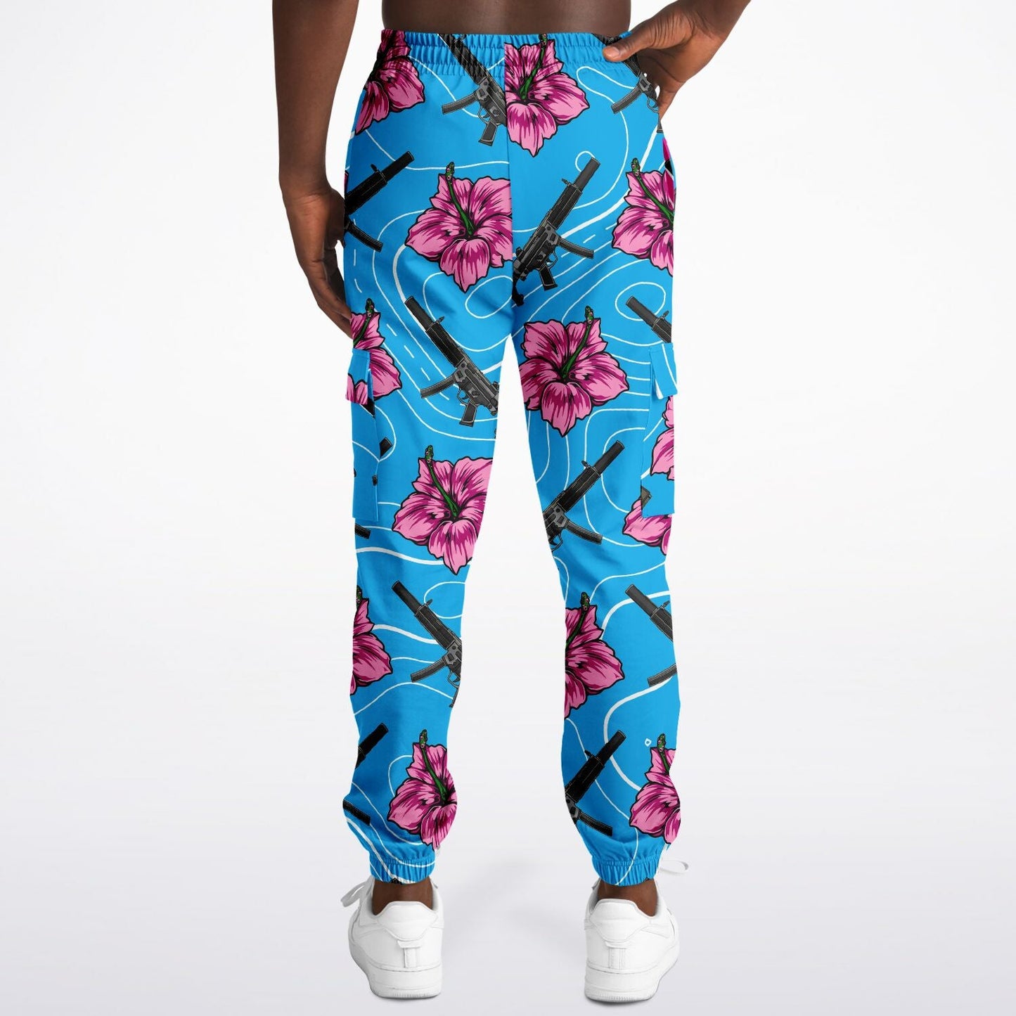 Rad Palm High Capacity Hibiscus Blue Cargo Joggers