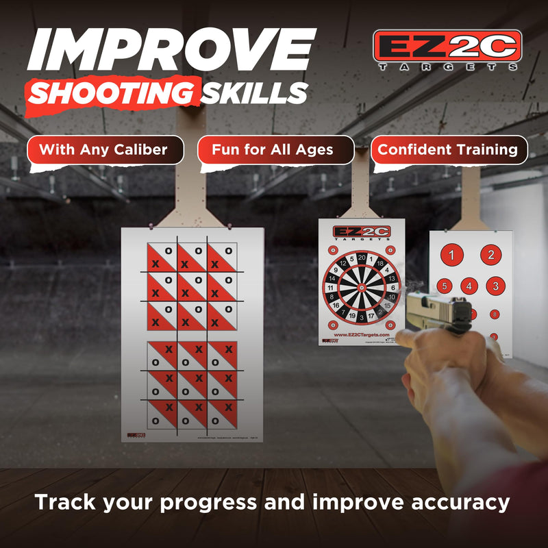 Load image into Gallery viewer, 120 EZ2C Targets: 5 Game Style Paper Targets Bundle Pack Fun Games 11"x17" USA Made
