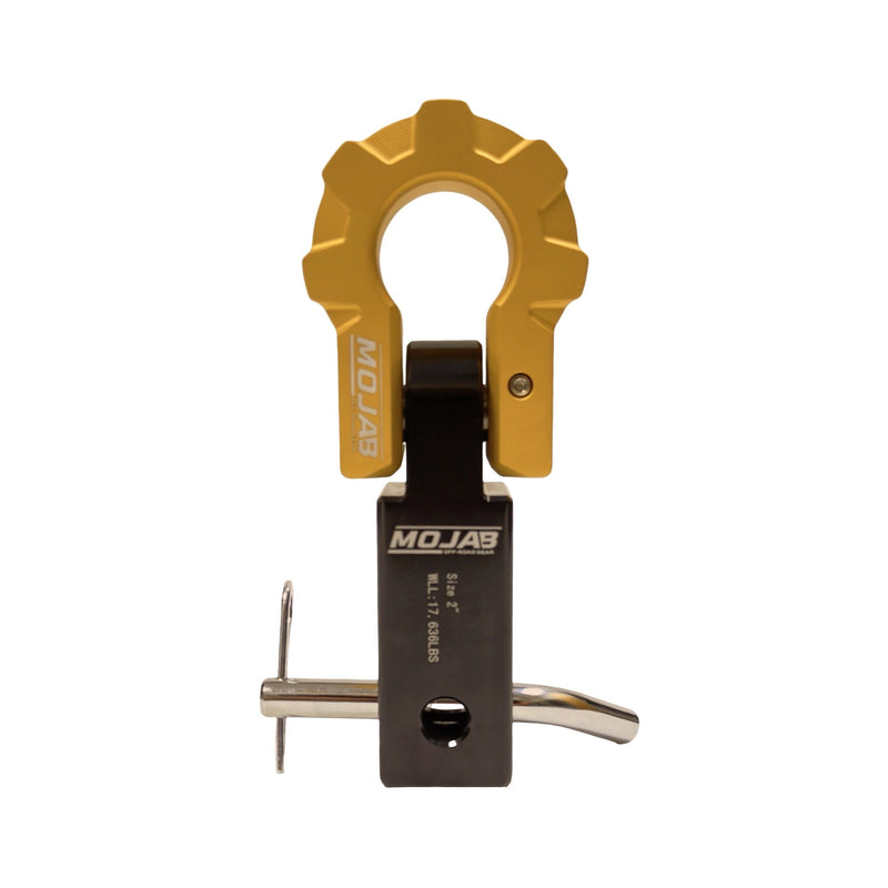 Load image into Gallery viewer, 2'' Aluminum Hitch Receiver with Aluminum D-Shackle 9T-Ceramic coated (Lifetime Warranty)