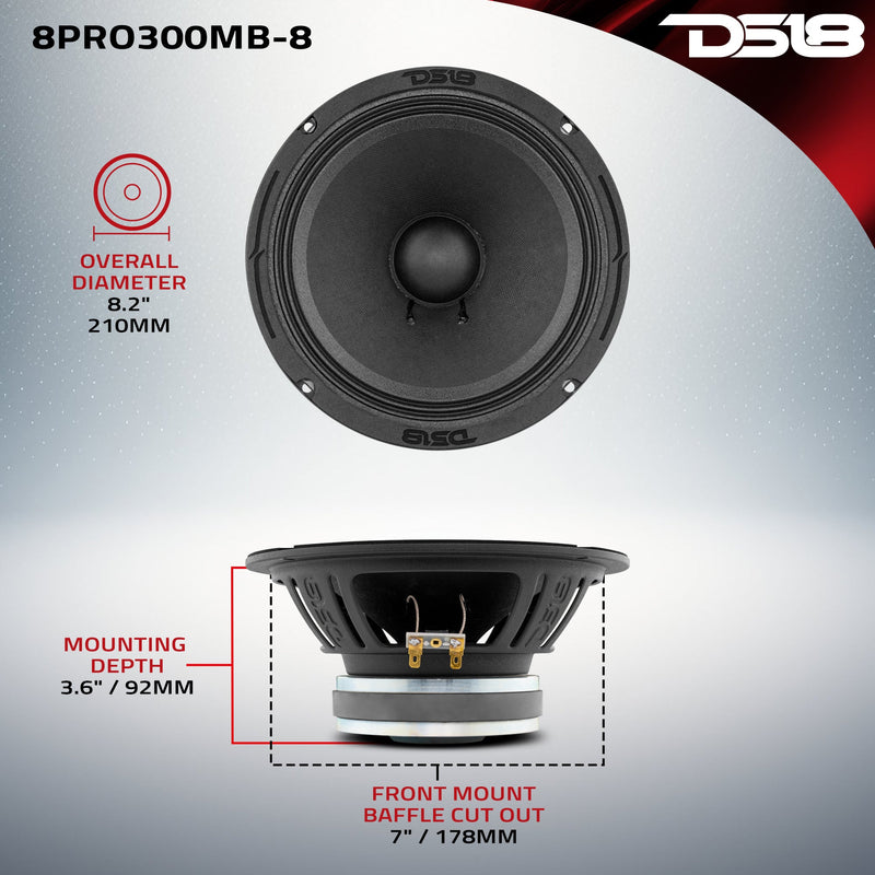 Load image into Gallery viewer, 8" Mid-Bass Loudspeaker 150 Watts Rms 4-Ohm