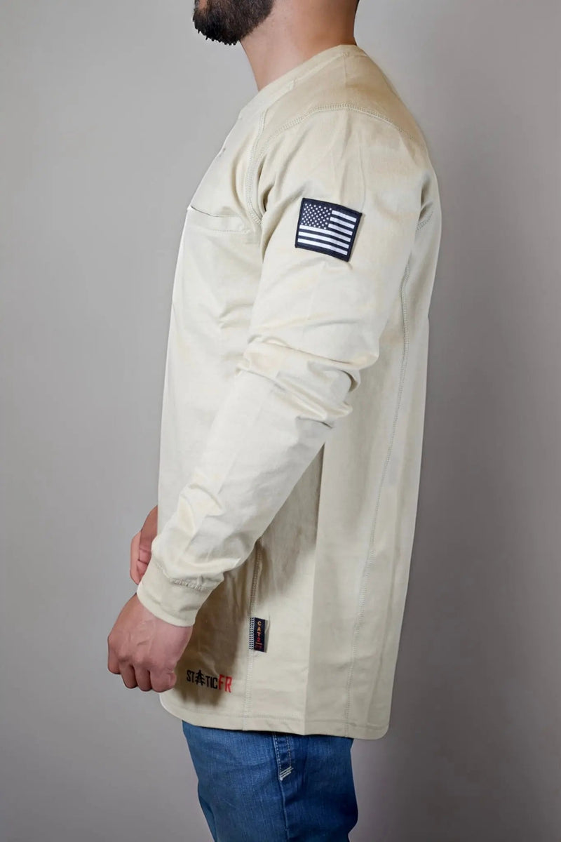Load image into Gallery viewer, FR 3-Button Henley Shirt - Tan