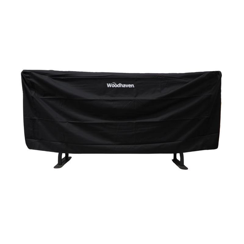 Load image into Gallery viewer, 8 ft Large Crescent Steel Firewood Rack with Seasoning Cover Woodhaven
