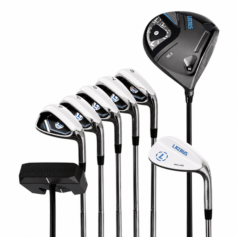 Load image into Gallery viewer, Lazrus Golf 8 pc Set - LAZ2 Driver, 6-PW Irons, 52° Wedge, Putter