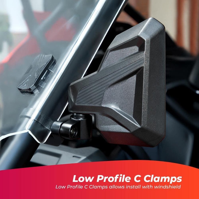 Load image into Gallery viewer, UTV 1.6"-2" Side Mirrors for Polaris RZR, Pioneer, Can Am Maverick X3