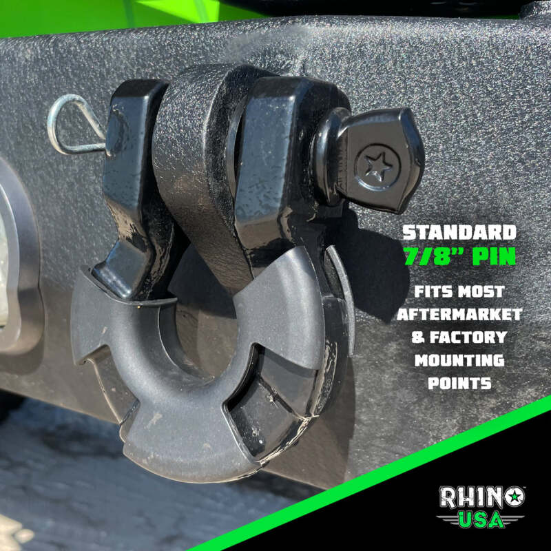 Rhino USA 8T Super Shackle 2-Pack (Gray)