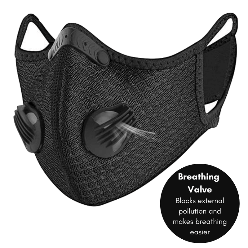 Load image into Gallery viewer, Performance Sports Face Mask with Activated Carbon Filter and Breathing Valves