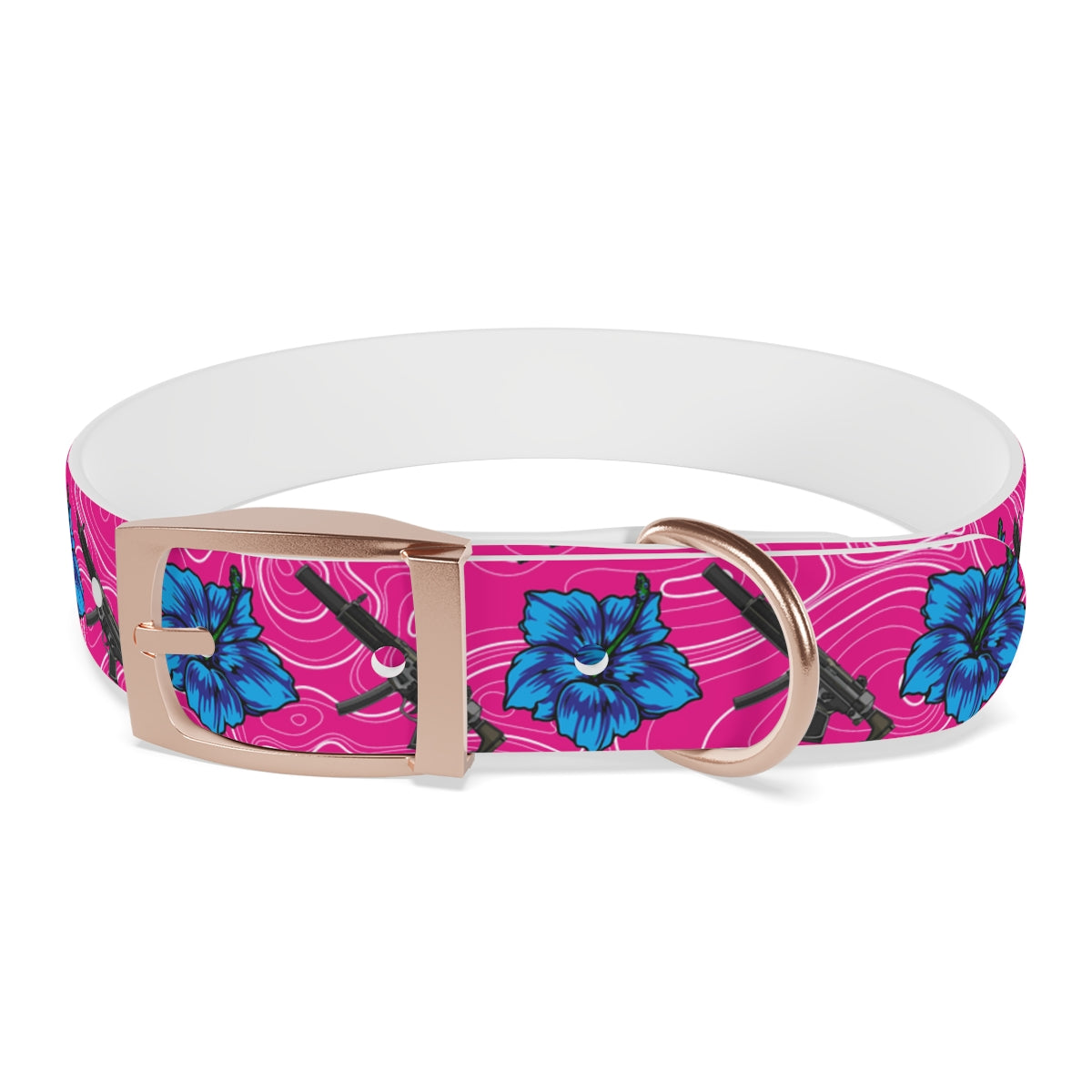 Rad Palm High Capacity Hibiscus Dog Collar