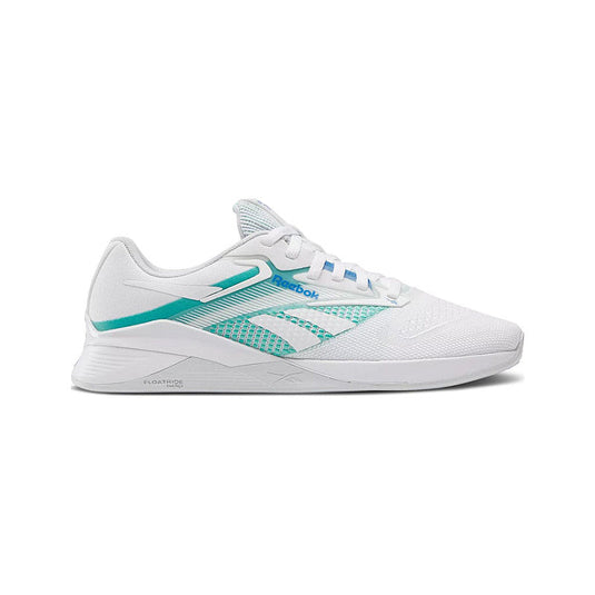 Women's Reebok Nano X4, Ftwr White/Unleashed Green/Grey, 6.5 B Medium - Skoutley Outdoors LLC