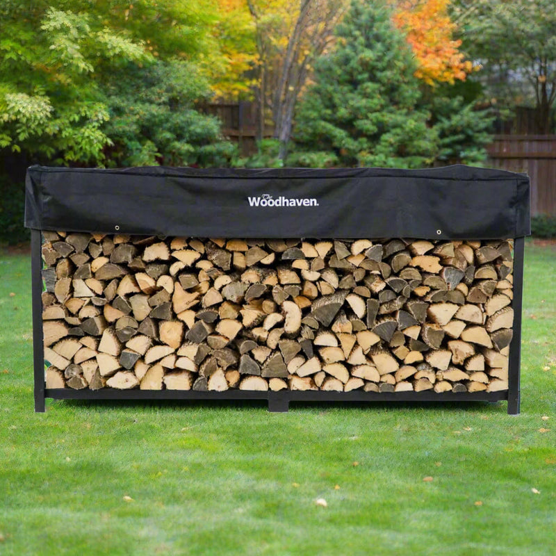 Load image into Gallery viewer, 8 ft Steel Firewood Rack The Woodhaven