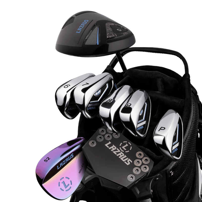 Load image into Gallery viewer, Lazrus Golf 8 pc Set - LAZ2 Driver, 6-PW Irons, 52° Wedge, Putter