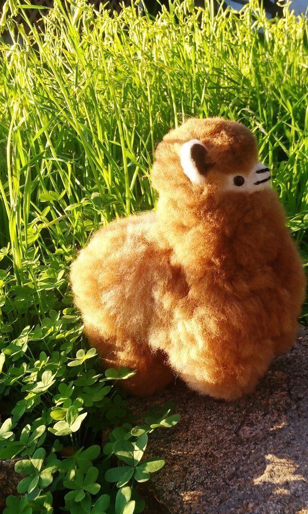 Load image into Gallery viewer, 9" Standing Fur Alpaca Toy