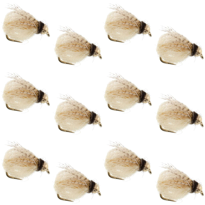 Load image into Gallery viewer, Bead Head LaFontaine Tan Deep Sparkle Caddis Pupa - 12 Flies Size 14