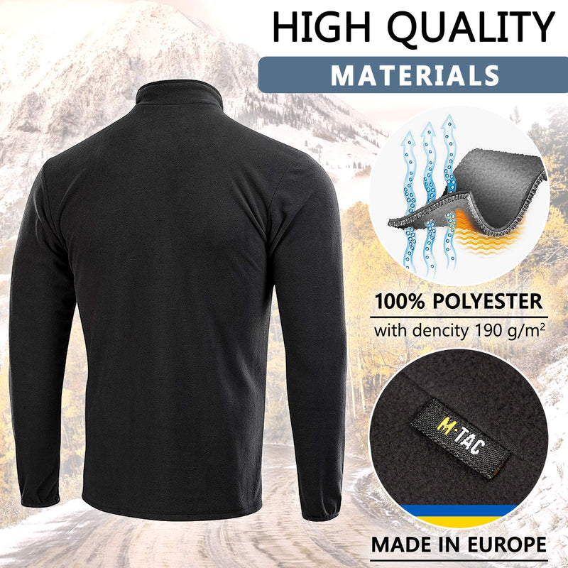 Load image into Gallery viewer, M-Tac Delta Fleece Jacket - Tactical Underwear Top Sweater 1/4 Zip
