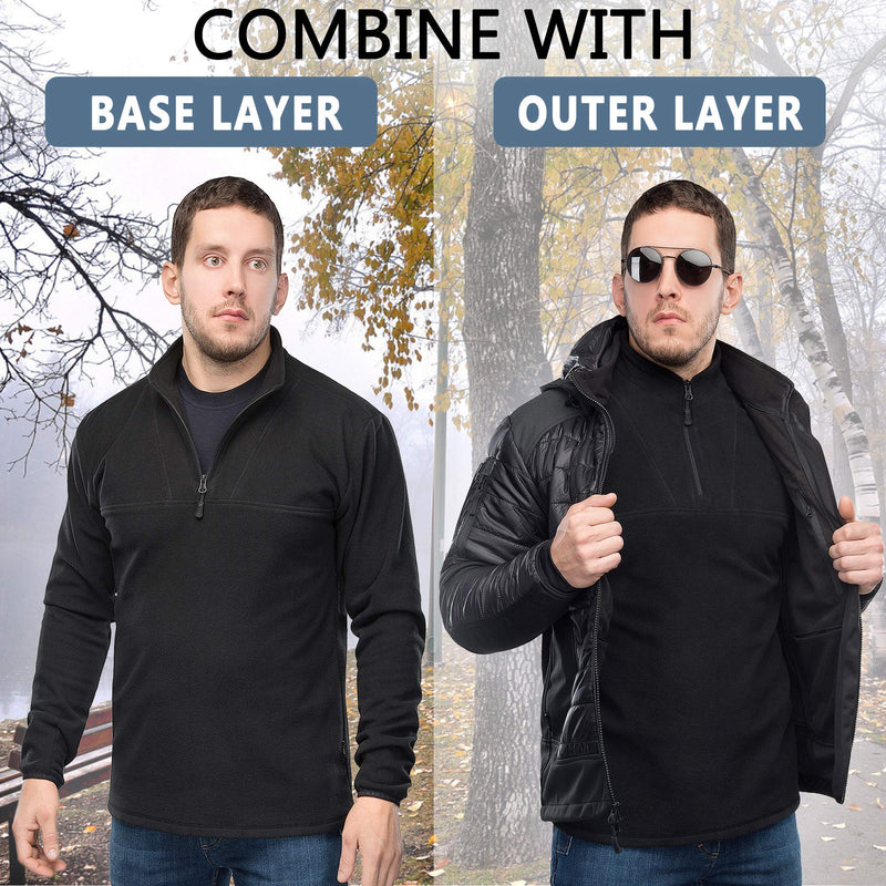 Load image into Gallery viewer, M-Tac Delta Fleece Jacket - Tactical Underwear Top Sweater 1/4 Zip
