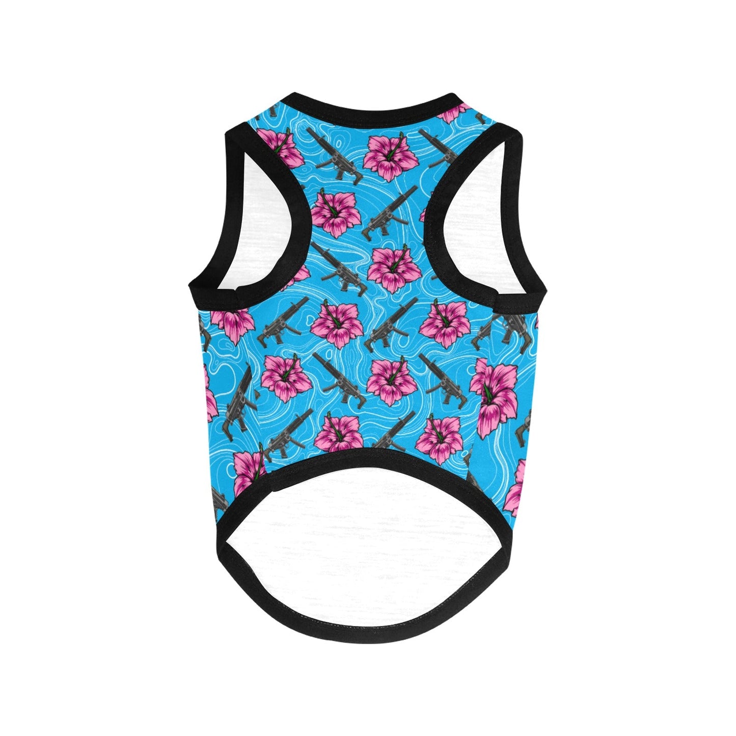 High Capacity Hibiscus Blue Tank Top
