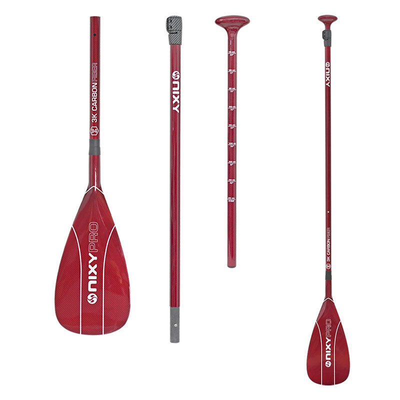 Load image into Gallery viewer, NIXY 3-Piece Adjustable 100% 3K Color Carbon Fiber SUP Pro Paddle