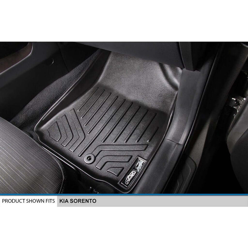 Load image into Gallery viewer, SMARTLINER Custom Fit Floor Liners For 2014-2015 Kia Sorento (with 3rd Row Seats) - Black / 2 Row Floor Mat Liner Set & Cargo Liner Behind the 2nd Row