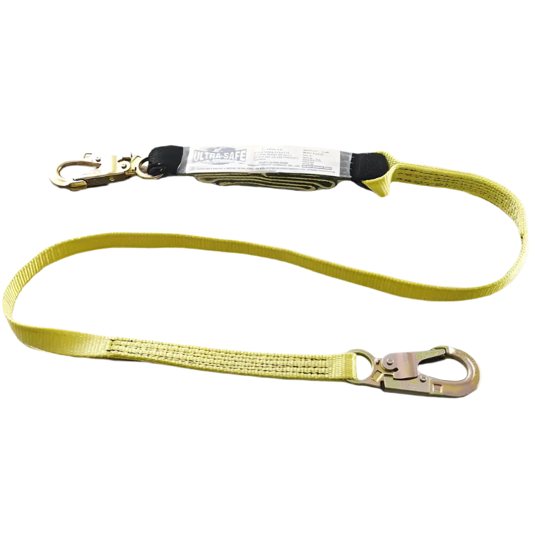 Load image into Gallery viewer, 1" x 6 Ft Shock-Absorbing Nylon Web Lanyard w/ Double-Locking Snap Hooks | 96516