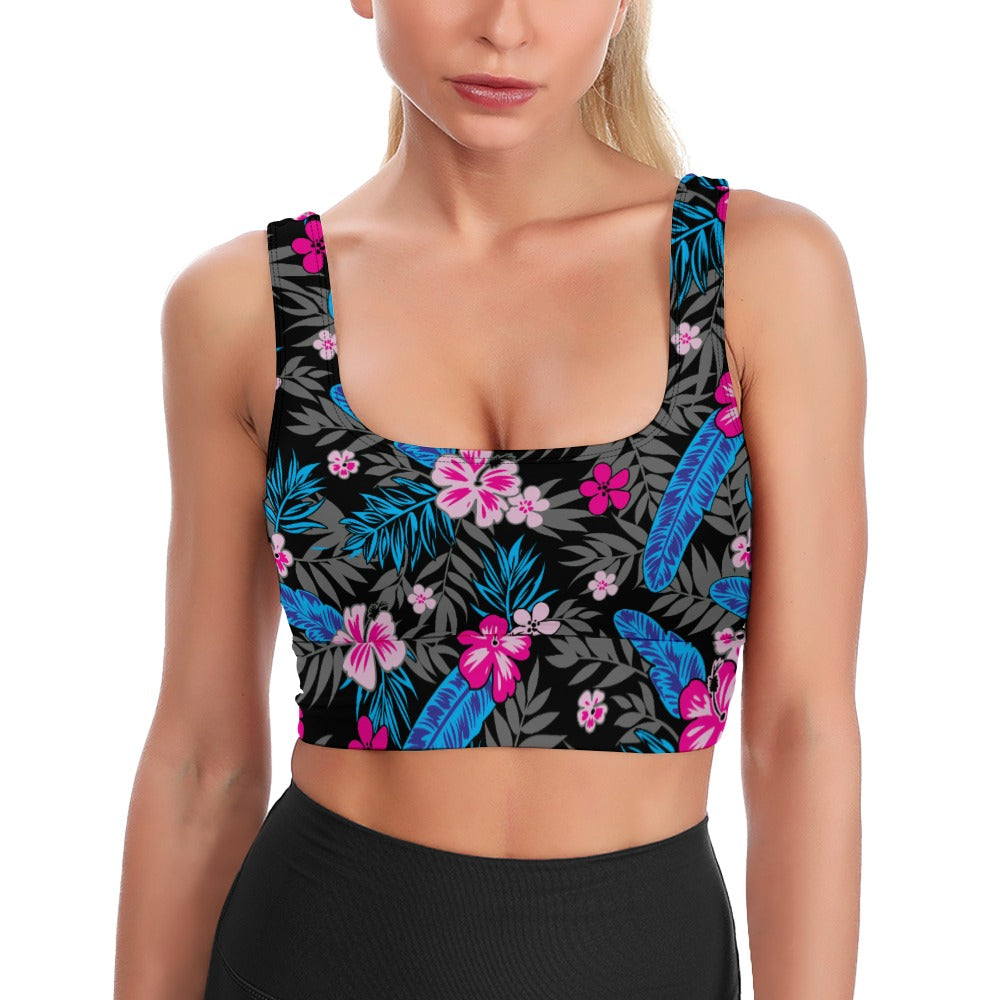 Evening Tropics Longline Bra Top