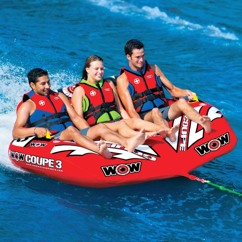 Load image into Gallery viewer, WOW Sports 3 Person Coupe Cockpit Towable Water Tube For Pool and Lake (15-1040)