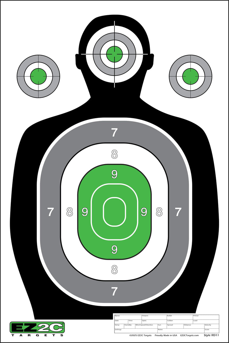 Load image into Gallery viewer, EZ2C RD11 Silhouette 12"x18" Paper Shooting Target Made in USA