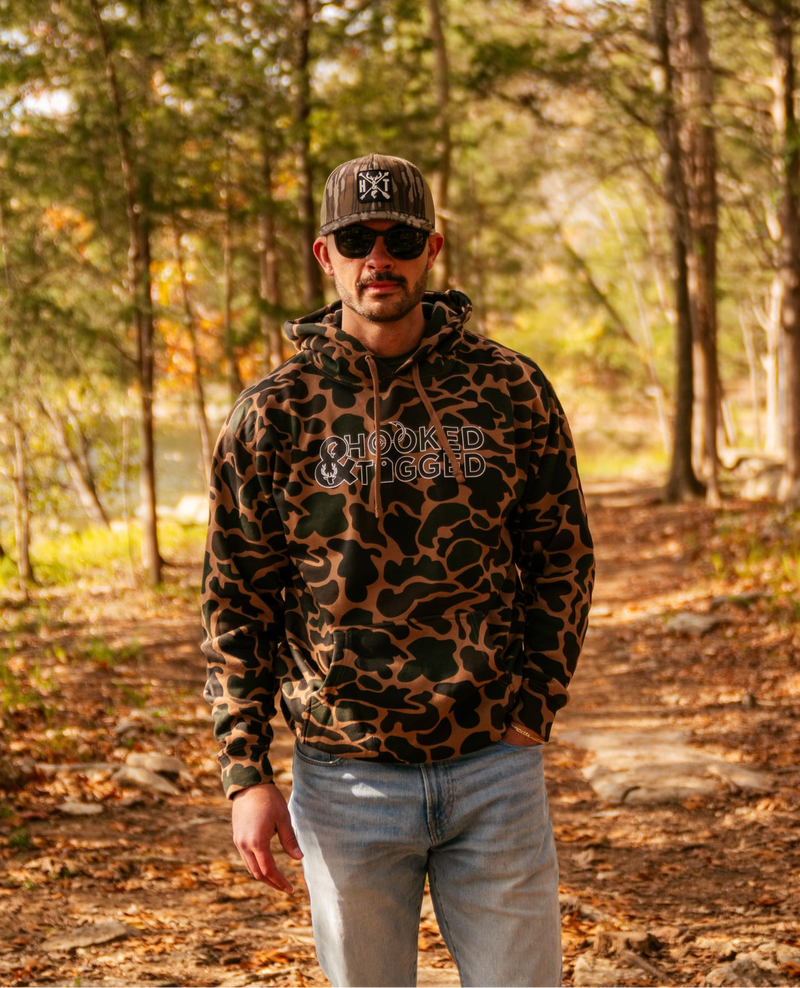 Load image into Gallery viewer, Old School Camo Logo Hoodie