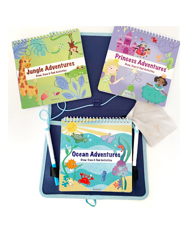 Load image into Gallery viewer, Totebook Kids Dry Erase Activity Kit - Set of 3 Books
