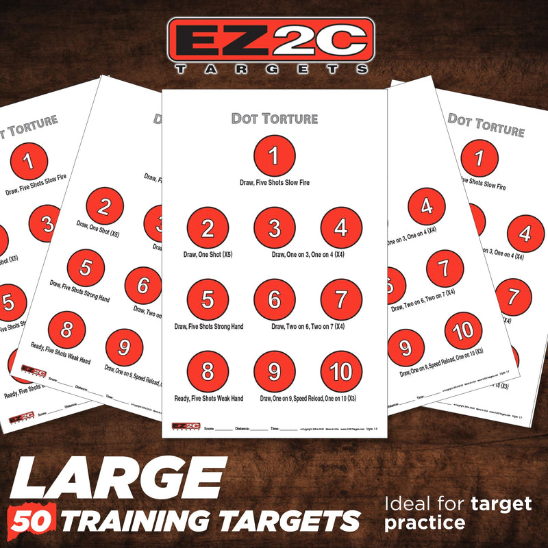 Load image into Gallery viewer, EZ2C Targets #17: Dot Torture Drill 11"x17" Paper Shooting Target USA MADE