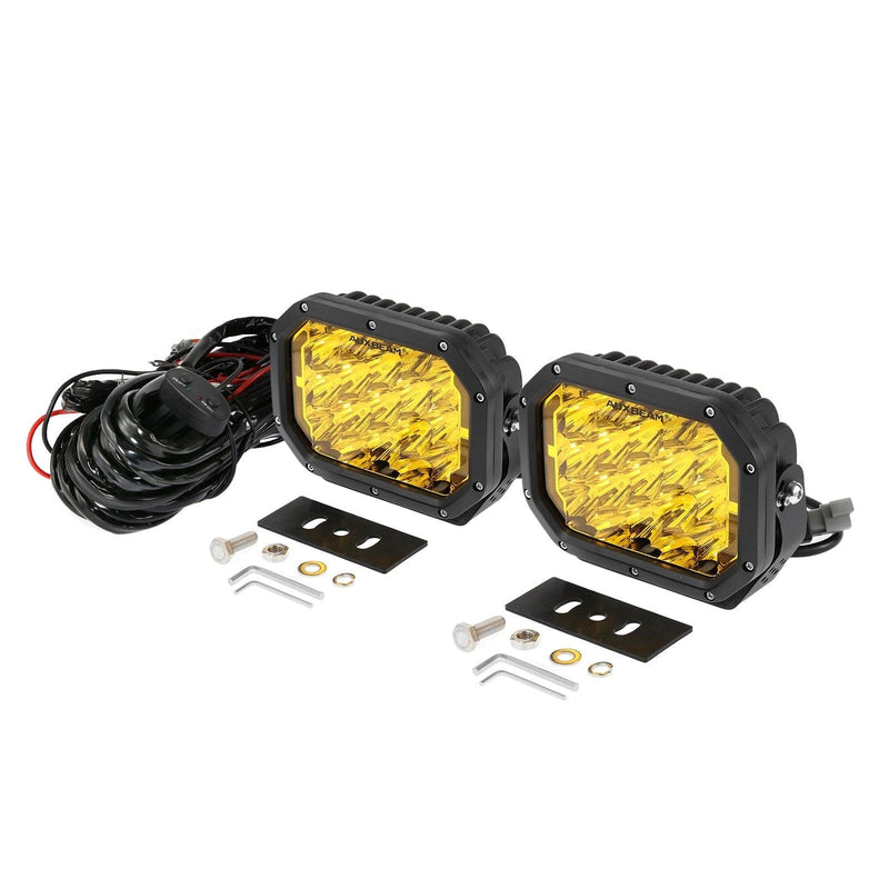 Load image into Gallery viewer, 7x5 Inch Rectangle LED Pods Amber Spot Driving Lights with DRL FOR ATV UTV SIDE BY SIDE 4X4