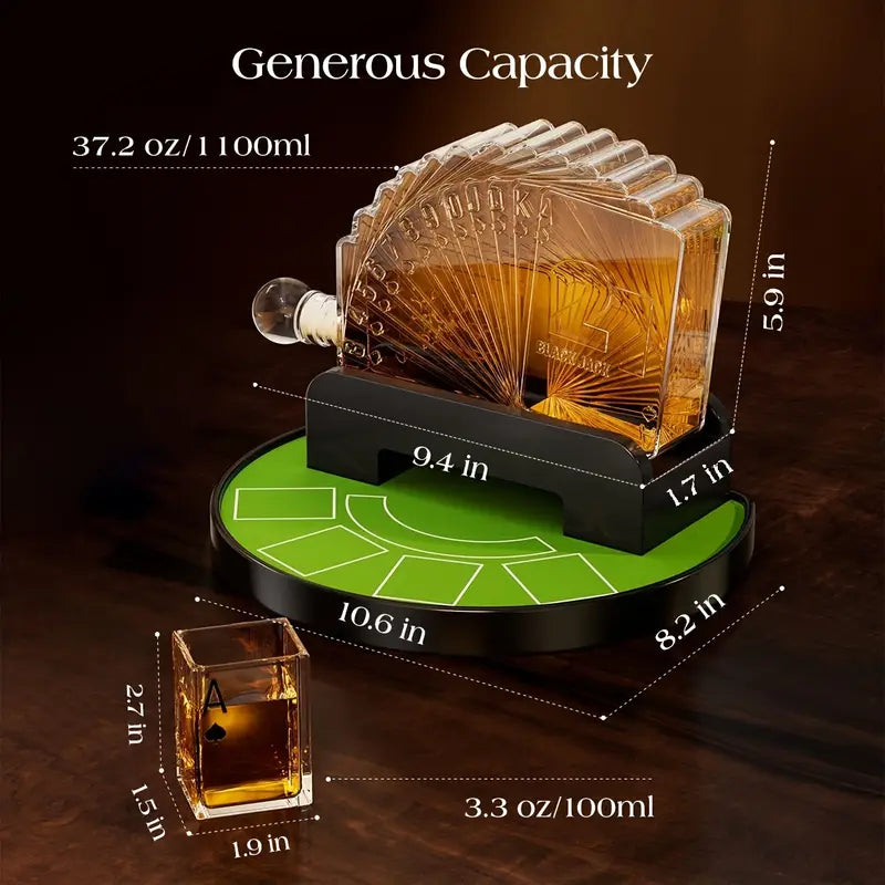 Load image into Gallery viewer, Poker Night Whiskey Decanter Set