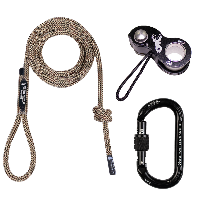 Load image into Gallery viewer, 9mm 'Ghost' Deluxe Sewn Tree Tether & Lineman's Belts