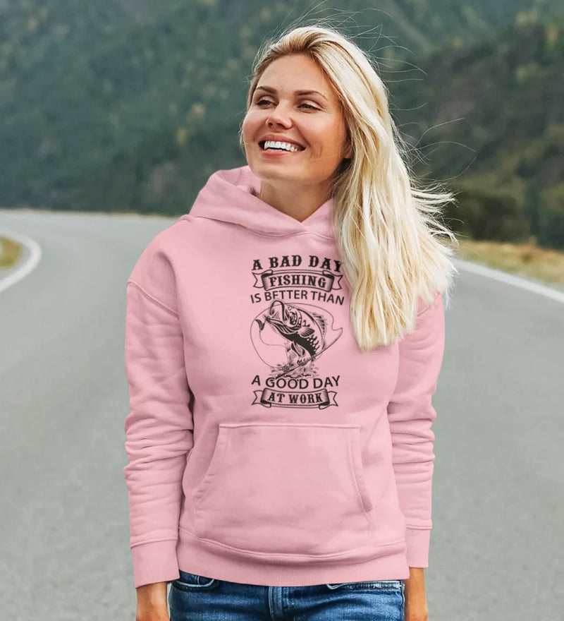 Load image into Gallery viewer, A Bad Day Fishing Unisex Hoodie
