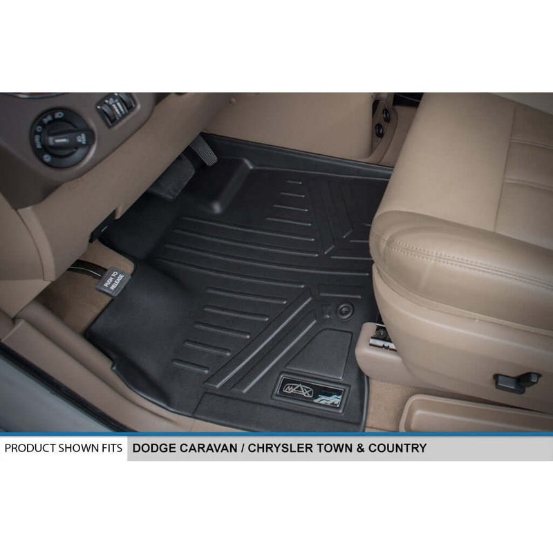 Load image into Gallery viewer, SMARTLINER Custom Fit Floor Liners For 2013-2020 Dodge Grand Caravan with Second Row Bench Seats and 1st Row Super Console