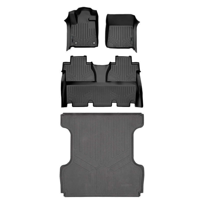 Load image into Gallery viewer, SMARTLINER Custom Fit Floor Liners For 2007-2021 Toyota Tundra CrewMax Cab (with Coverage Under 2nd Row Seat)
