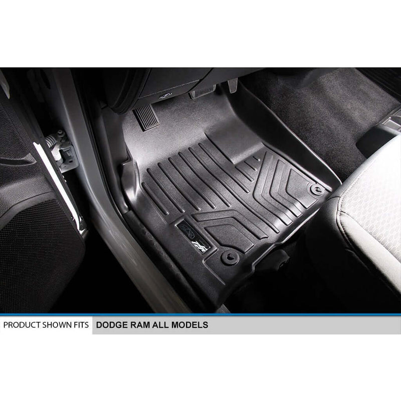 Load image into Gallery viewer, SMARTLINER Custom Fit Floor Liners For 2012-2022 RAM Standard Cab or Quad Cab with 1st Row Dual Floor Hooks