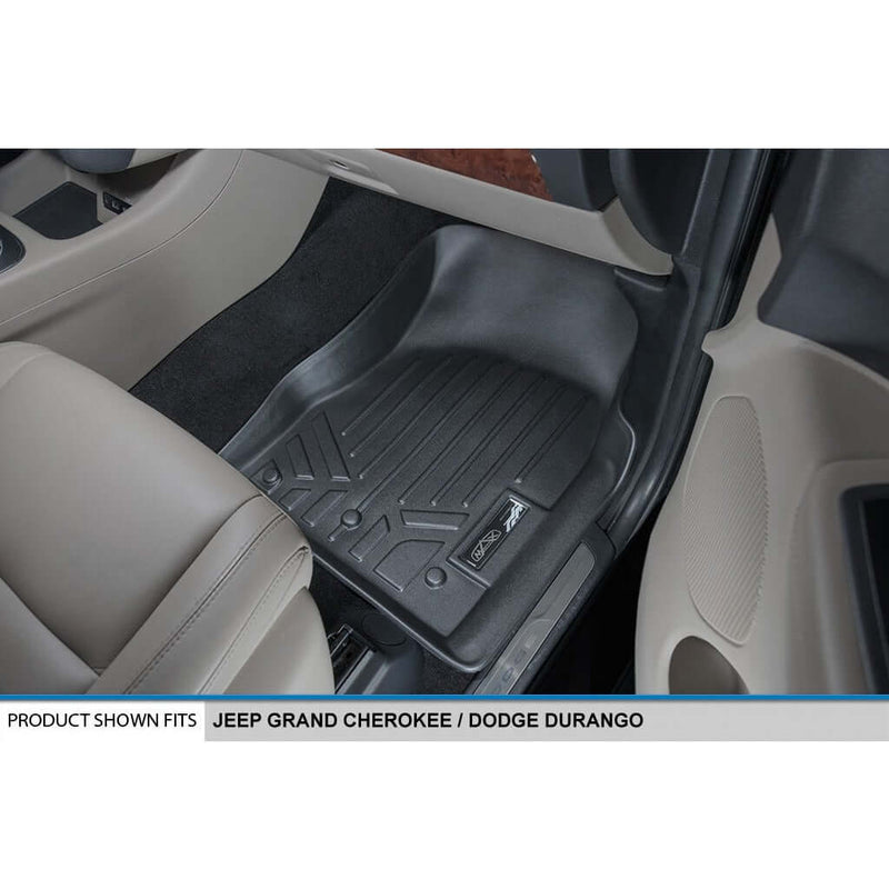 Load image into Gallery viewer, Smart Trim™ Floor Liners For 2013-16 Durango with 1st Row Dual Floor Hooks & 2nd Row Bench Seat